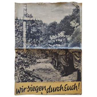 Saksalainen sanomalehti Der Armee an Feldzeitung -liite, jossa on paljon isokokoisia valokuvia.. Espenlaub militaria
