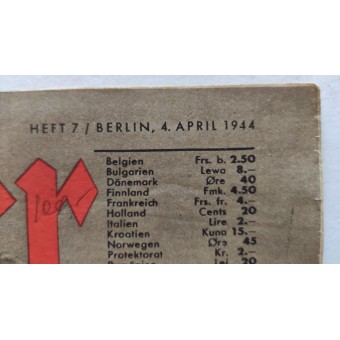 Luftwaffes tidning Der Adler, nummer 7, 4 april 1944. Espenlaub militaria