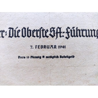Revista Die SA, Zeitschrift der Sturmabteilungen der NSDAP, número 6, 7 de febrero de 1941.. Espenlaub militaria