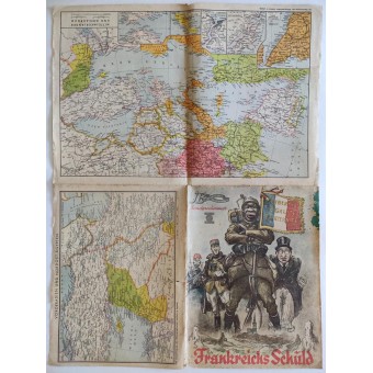Map of France and other regions from magazine Illustrierter Beobachter. Espenlaub militaria