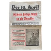 Zeitung Der 10. April Wahlzeitung für den deutschen Österreicher