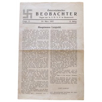Newspaper Österreichischer Beobachter issue 11 from March 24th, 1937. Espenlaub militaria