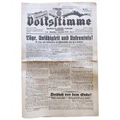 Journal Volksstimme, numéro 49, 3 décembre 1932