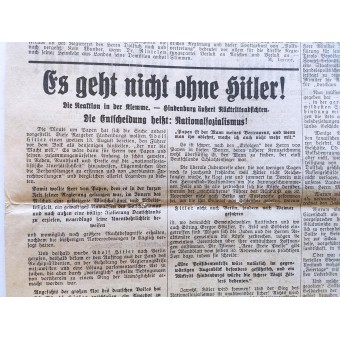 Zeitung Volksstimme, Ausgabe 49, 3. Dezember 1932. Espenlaub militaria