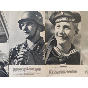 Fotoposter met portretten van Duitse soldaten. Espenlaub militaria