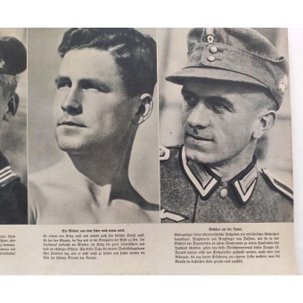 Valokuvajuliste, jossa on saksalaisten sotilaiden muotokuvia. Espenlaub militaria