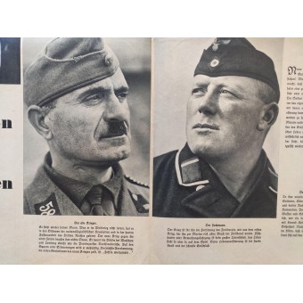 Cartel fotográfico con retratos de soldados alemanes. Espenlaub militaria