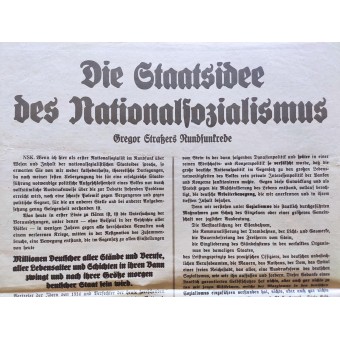Propagandablad med Nationalsocialisternas valprogram. Espenlaub militaria