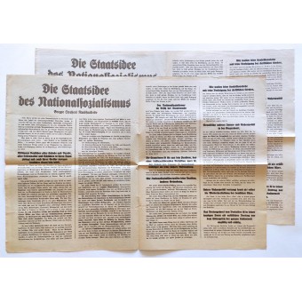Propagandaflugblatt mit dem Wahlprogramm der Nationalsozialisten. Espenlaub militaria