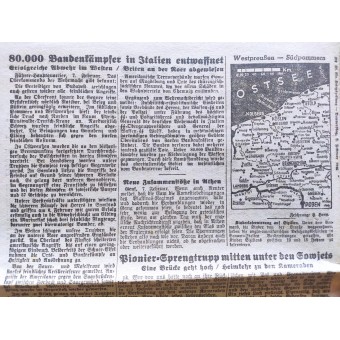 Liten tidning Kleine Wiener Kriegszeitung, nummer 137 från den 8 februari 1945. Espenlaub militaria