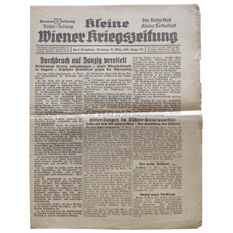 Liten tidning Kleine Wiener Kriegszeitung, nummer 171 från den 20 mars 1945. Espenlaub militaria