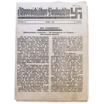 Маленькая газета Österreichischer Beobachter, апрель 1937 года, выпуск 12. Espenlaub militaria