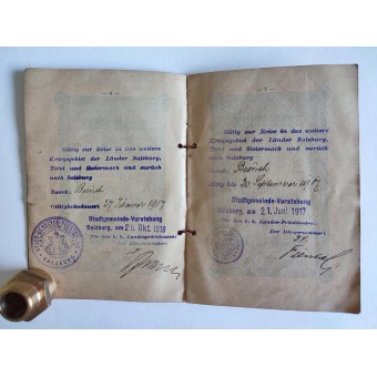 Pasaporte austrohúngaro 1916. Espenlaub militaria