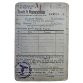 Certificaat voor geleden door geallieerde luchtaanval