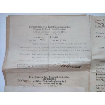 Kokoelma itävaltalaisia/saksalaisia asiakirjoja 1930- ja 1940-luvuilta.. Espenlaub militaria