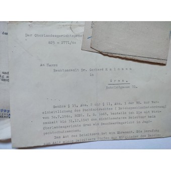 Samling av österrikiska/tyska dokument från 1930- och 1940-talen. Espenlaub militaria