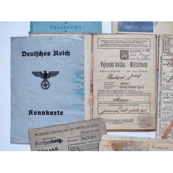 Collection of documents of the Peukert family from Gmunden (Austria). Espenlaub militaria