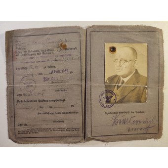 Saksalainen ajokortti vuodelta 1939. Espenlaub militaria