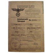 Libretto di lavoro tedesco rilasciato per l'Estonia