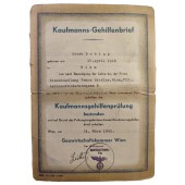 Диплом окончания обучения (Gehilfenbrief) коммерции в 1945 году