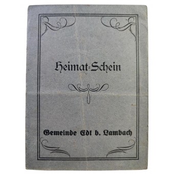 Heimatschein или Домашнее свидетельство 1938 года. Espenlaub militaria