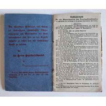 Imperial German military passport for a WW1 soldier - Militärpass 1915. Espenlaub militaria
