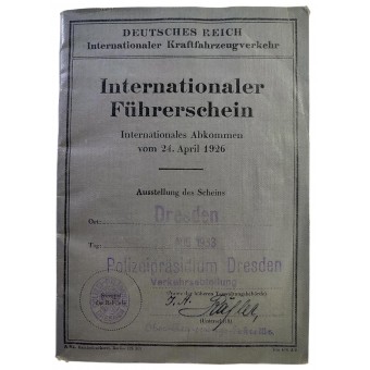 Internationaal rijbewijs uit 1933. Espenlaub militaria