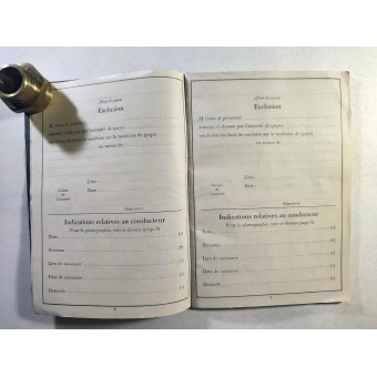 Kansainvälinen ajokortti vuodelta 1933. Espenlaub militaria