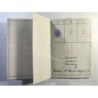International driving license dated 1933. Espenlaub militaria