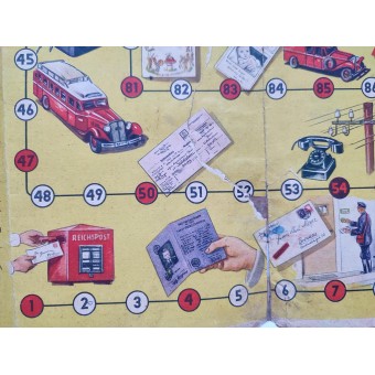 Map for game Reichspostspiel. Espenlaub militaria