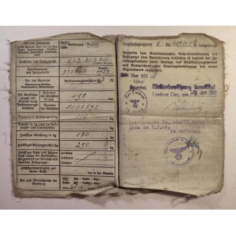 Motorcycle  ( DKW)Auto Union 198 cс, 1939 year, vehicle registration certificate in 1942. Espenlaub militaria