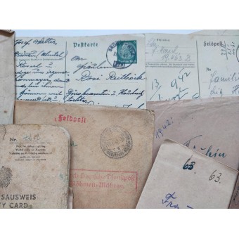 Meer dan 100 brieven, voornamelijk Feldpost uit 1940-1945. Espenlaub militaria