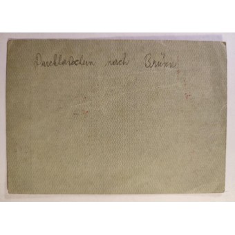 Doorgangsbewijs afgegeven door de politie van Leopoldstadt in 1943. Espenlaub militaria