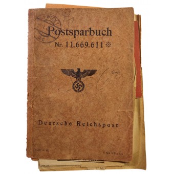 Livret dépargne postale de la Deutsche Reichspost, 1944. Espenlaub militaria