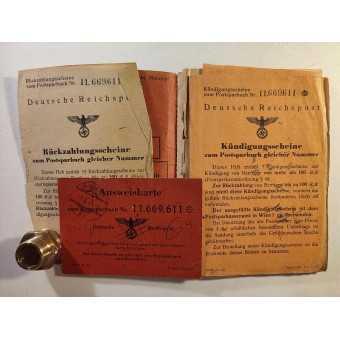 Libreta de ahorros postales de Deutsche Reichspost, 1944. Espenlaub militaria