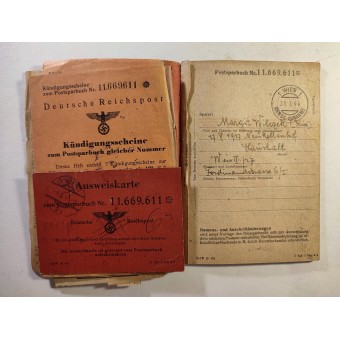 Postal savings book of Deutsche Reichspost, 1944. Espenlaub militaria