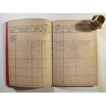 Postsparbuch - Libreta de ahorro postal alemana para un niño, 1944. Espenlaub militaria