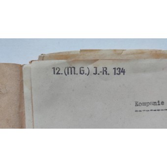Documentos de las compañías y batallones del 134º Regimiento de Infantería antes de la guerra de 1939. Espenlaub militaria