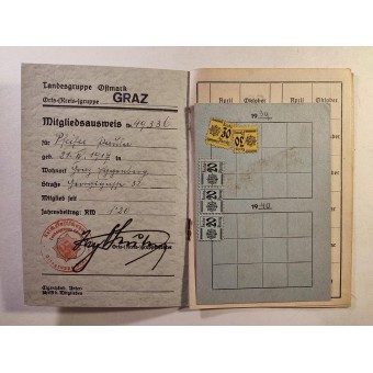 Reichsluftschutzbund (RLB) cards issued in 1939/1940. Espenlaub militaria