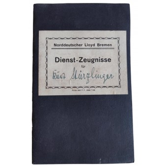 Libretto di servizio di un marinaio (Dienst-Zeugnisse), 1939. Espenlaub militaria