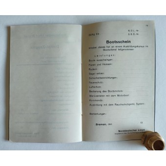 Service record of a sailor (Dienst-Zeugnisse), 1939. Espenlaub militaria