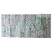 Double-sided map of North East France, Belgium, Luxemburg, and West Germany