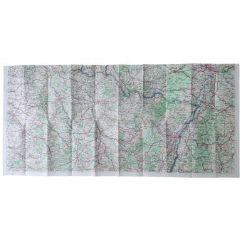 Double-sided map of North East France, Belgium, Luxemburg, and West Germany. Espenlaub militaria
