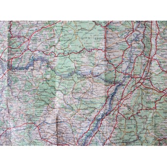 Double-sided map of North East France, Belgium, Luxemburg, and West Germany. Espenlaub militaria