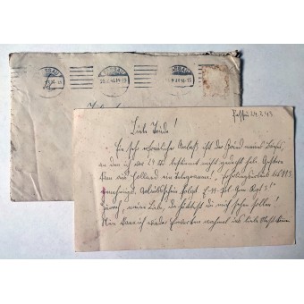 Enveloppe contenant une lettre dun grenadier SS, 1942. Espenlaub militaria
