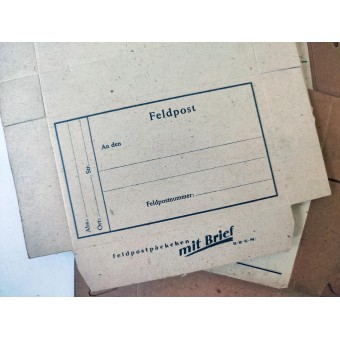 Raccolta Feldpost di moduli per la posta da campo, piccole scatole e carta per le lettere. Espenlaub militaria