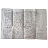 Лист карты вермахта Z 53 Liwny (Ливны, Россия) в масштабе 1 : 300 000, 1942 г.