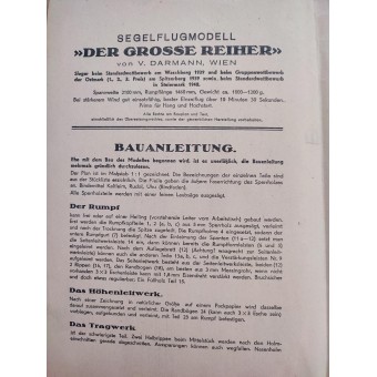 Schemi del periodo tedesco della Seconda Guerra Mondiale per lassemblaggio degli alianti di NSFK. Espenlaub militaria