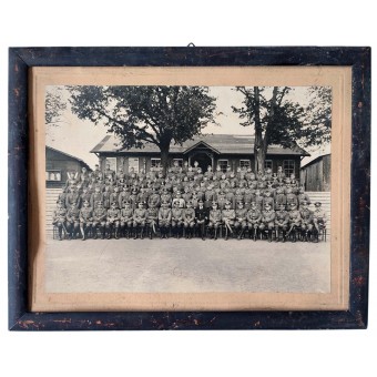 Gruppenfoto einer deutschen Einheit aus dem Zweiten Weltkrieg. Espenlaub militaria