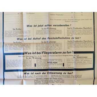 Плакат Luftschutz для использования в помещении. Espenlaub militaria